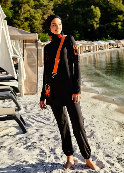 Tesettür Mayo- Yengeç Nakışlı - Resim 5