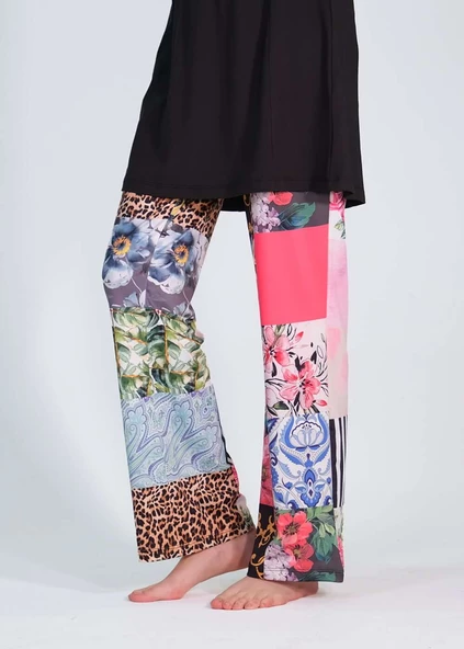 Patcwork Tasarım Tek Pantolon - Resim 6