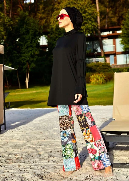 Patcwork Tasarım Tek Pantolon - Resim 3