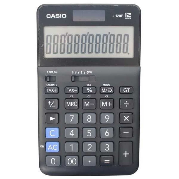 Casio J-120F 12 Hane Masa Üstü Hesap Makinesi