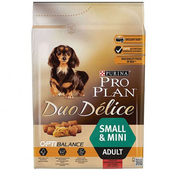 Pro Plan Duo Delice Biftekli Küçük Irk Yetişkin Köpek Maması 2.5 KG