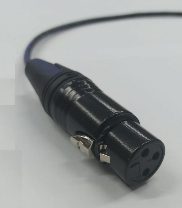 3.5 mm 90 Derece TRRS Stereo to XLR Dişi Kaliteli Kablo 2 Metre