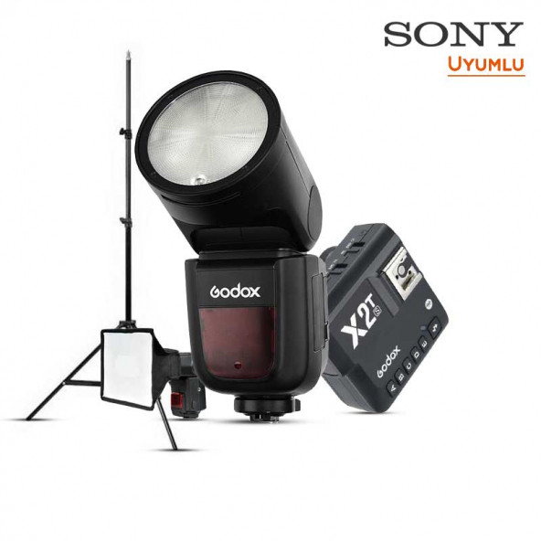 Godox V1 Sony Flaş Full Set (Flaş, Tetikleyici, Softbox, Tripod)