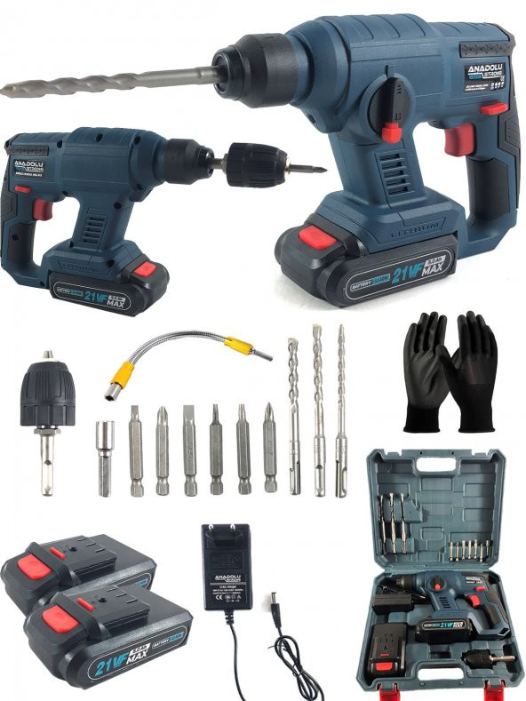 Akülü darbeli Delici Hilti Akülü Vidalama Şarjlı Matkap -Taşlama  3 lü Set - 4