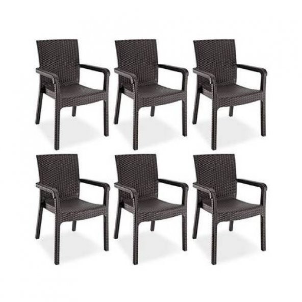 Dogant 6 Ad Werty Home Rattan Sandalye
