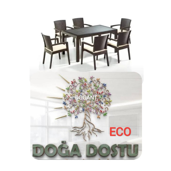 DOGANT ECO  80x140 Camlı Balkon Takım 6 Koltuk