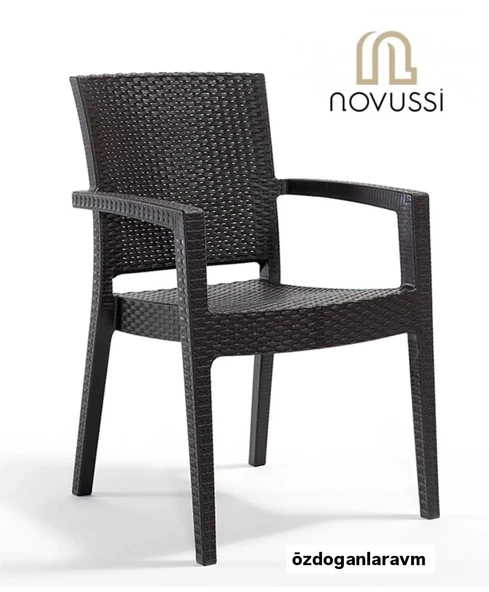 Novussi Paris Rattan  4 Adet Sandalye Kahverengi