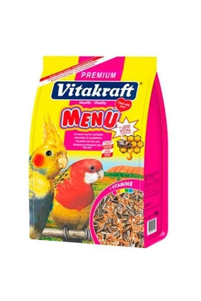 Vitakraft Menü Paraket Sultan Cennet Papaganı Yemi 1 Kg x 5 Adet