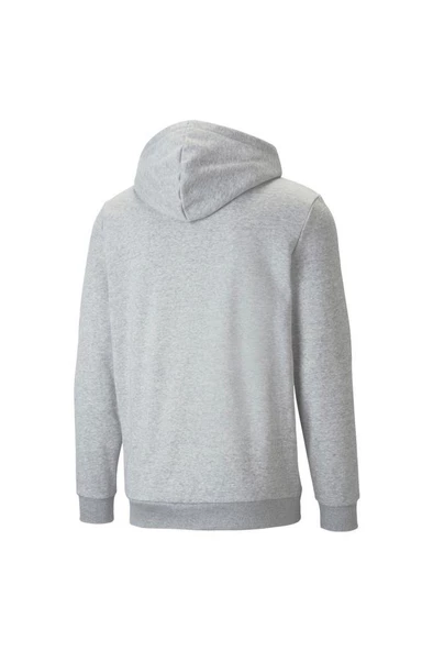 Puma Ess+ 2 Col Big Logo Hoodie FL Erkek Sweatshirt Gri - 2