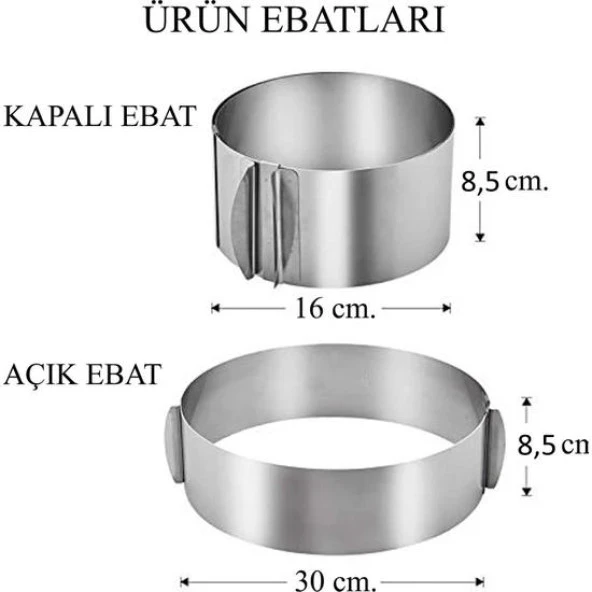 AYARLI ÇEMBER YUVARLAK 8CM YÜKSEKLİK