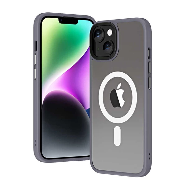 Vendas iPhone 14 Uyumlu ( iPhone 14 ) Hibrit Serisi Wireless Şarj Özellikli Magic Magsafe Kılıf - 4