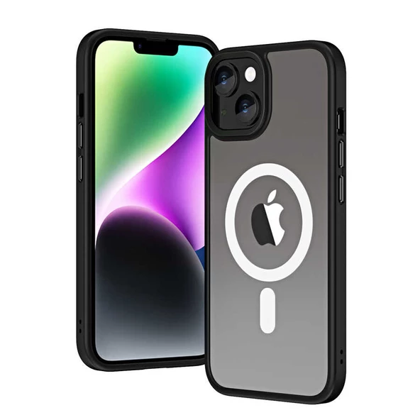 Vendas iPhone 14 Uyumlu ( iPhone 14 ) Hibrit Serisi Wireless Şarj Özellikli Magic Magsafe Kılıf - 3