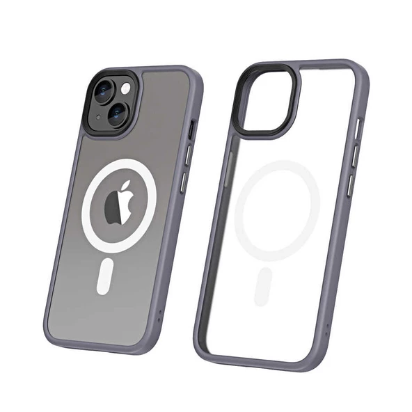 Vendas iPhone 14 Uyumlu ( iPhone 14 ) Hibrit Serisi Wireless Şarj Özellikli Magic Magsafe Kılıf - 8