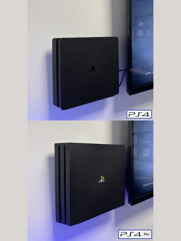 Playstation 4 Duvar Standı Yerden Tasarruf Rahat Hava Akışı Gaming Aksesuar Konsol Tutacağı - 5