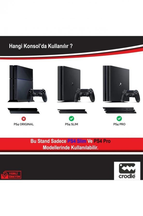 Playstation 4 Duvar Standı Yerden Tasarruf Rahat Hava Akışı Gaming Aksesuar Konsol Tutacağı - 6