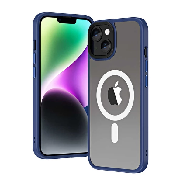 Vendas iPhone 14 Uyumlu ( iPhone 14 ) Hibrit Serisi Wireless Şarj Özellikli Magic Magsafe Kılıf - 2