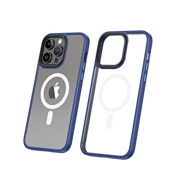 Vendas iPhone 13 Pro Uyumlu (13 Pro) Hibrit Serisi Wireless Şarj Özellikli Magic Magsafe Kılıf - 1