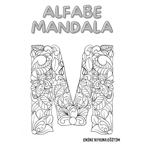 Alfabe Mandala Boyama Kitabı (Herkes İçin) - 2