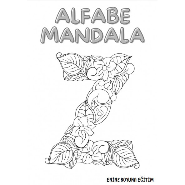 Alfabe Mandala Boyama Kitabı (Herkes İçin) - 3