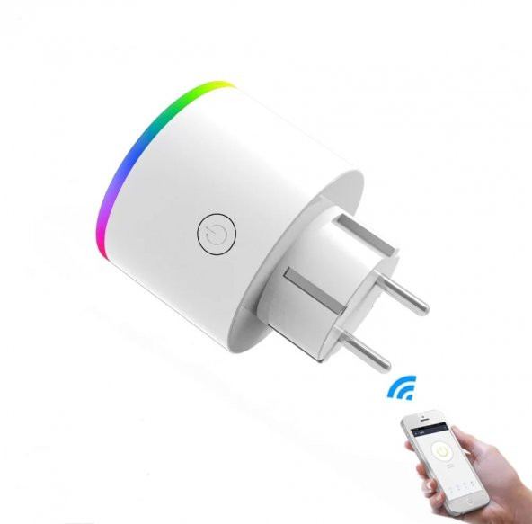 RGB Ledli 3680W Akıllı Wi-Fi Kontrollü Priz Fsm2