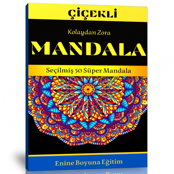 Kolaydan Zora Mandala (Çiçekli Mandala)