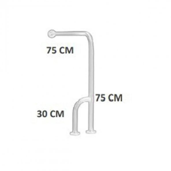 Hasta Engelli Yerden Duvara Döner Ayaklı Tutunma Barı Paslanmaz - 2