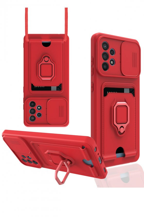 Samsung Galaxy A72 Kılıf Zuma Kartvizitli İpli Silikon Kılıf - Resim 2