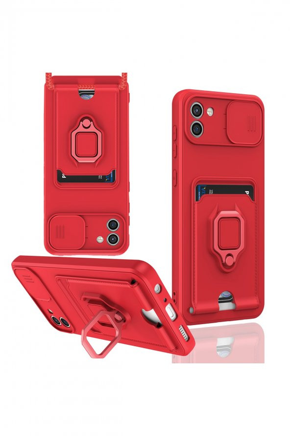 Samsung Galaxy A03 Kılıf Zuma Kartvizitli İpli Silikon Kılıf - Resim 2