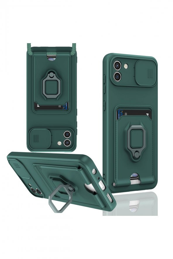 Samsung Galaxy A03 Kılıf Zuma Kartvizitli İpli Silikon Kılıf - Resim 4