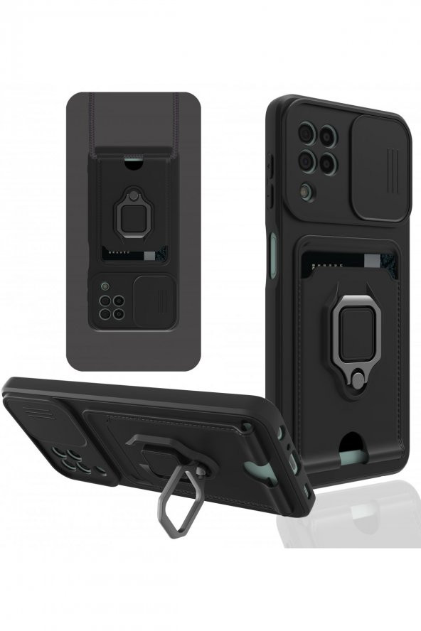 Samsung Galaxy M22 Kılıf Zuma Kartvizitli İpli Silikon Kılıf ürün görseli