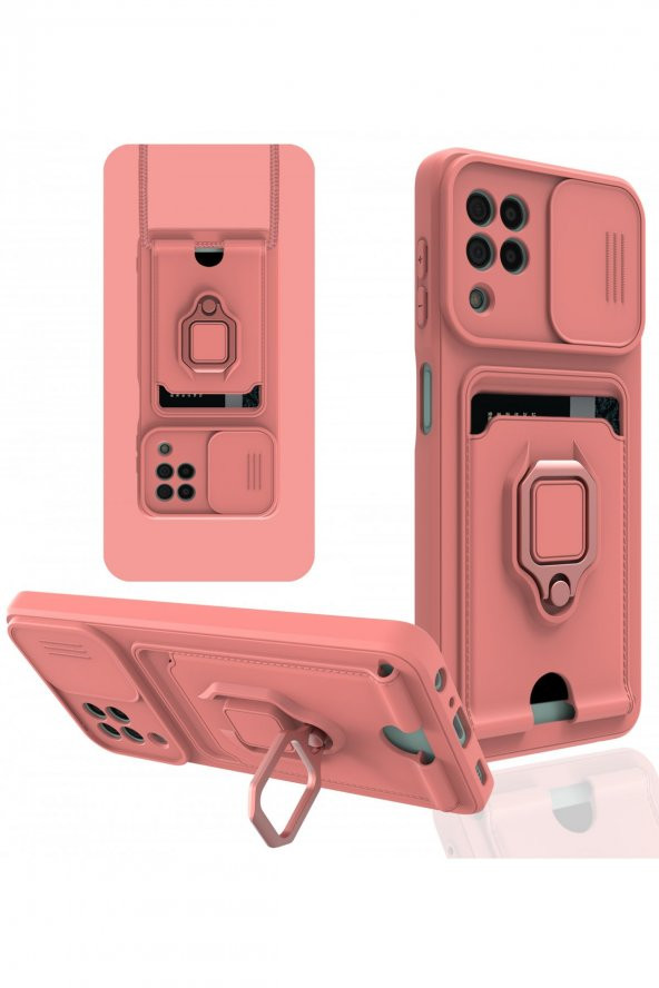 Samsung Galaxy M22 Kılıf Zuma Kartvizitli İpli Silikon Kılıf - Resim 3