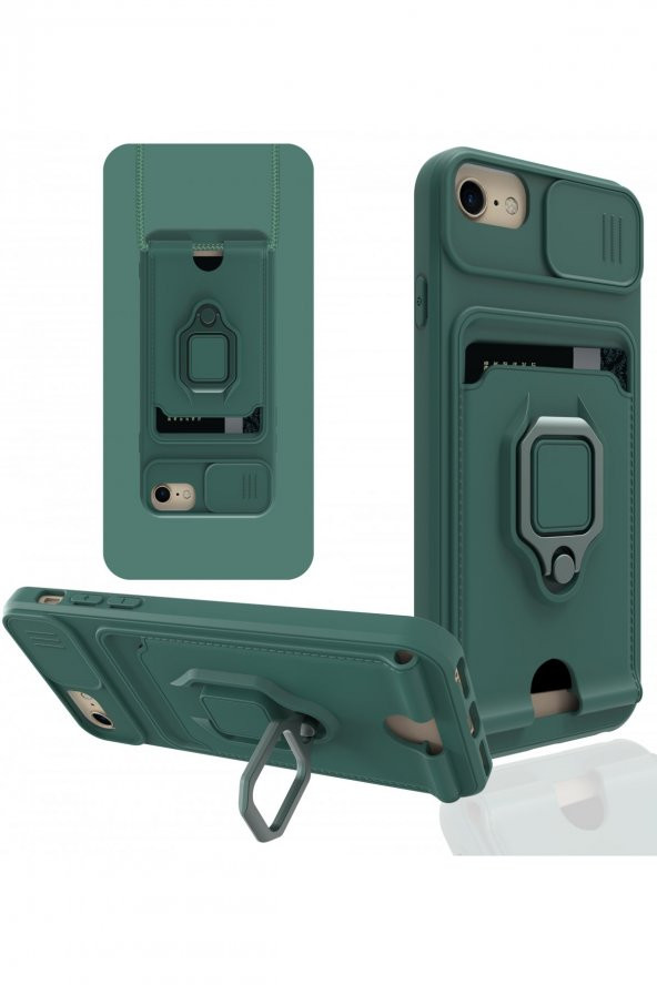 iPhone SE 2020 Kılıf Zuma Kartvizitli İpli Silikon Kılıf - Resim 6