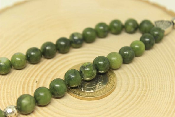 Yeşim Taşı Ela Tesbih 8mm - 2