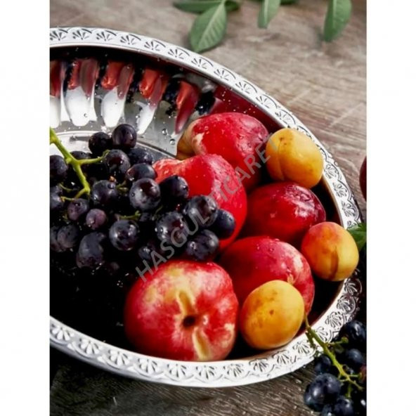PASLANMAZ ÇELİK MEYVE SALATA TABAĞI 23 cm MISIR KASESİ - 3