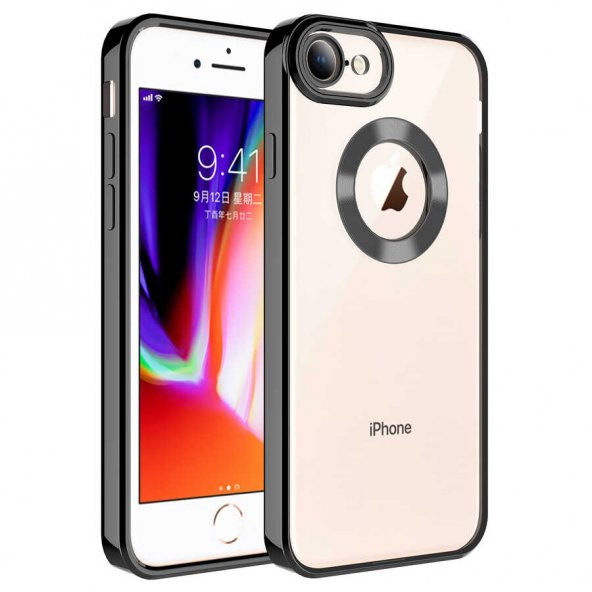 Apple iPhone 7 Kılıf Kamera Korumalı Logo Gösteren Zore Omega Kapak - 5