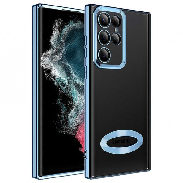 Galaxy S22 Ultra Kılıf Kamera Korumalı Logo Gösteren Zore Omega Kapak - 4