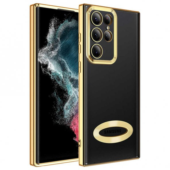 Galaxy S22 Ultra Kılıf Kamera Korumalı Logo Gösteren Zore Omega Kapak - 5