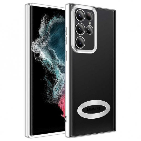 Galaxy S22 Ultra Kılıf Kamera Korumalı Logo Gösteren Zore Omega Kapak - 8