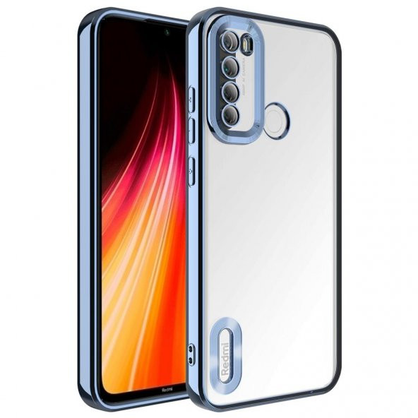 Xiaomi Redmi Note 8 Kılıf Kamera Korumalı Logo Gösteren Zore Omega Kapak - 6