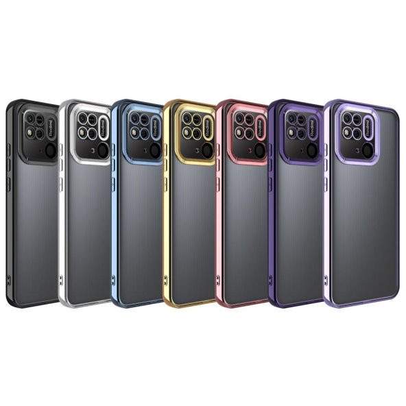 Xiaomi Redmi 10C Kılıf Kamera Korumalı Logo Gösteren Zore Omega Kapak - 3