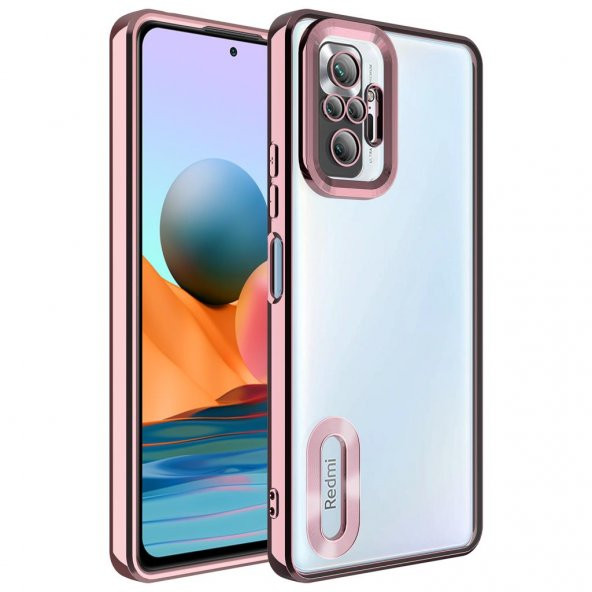Xiaomi Redmi Note 10 Pro Kılıf Kamera Korumalı Logo Gösteren Zore Omega Kapak - 5