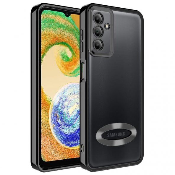 Galaxy A04S Kılıf Kamera Korumalı Logo Gösteren Zore Omega Kapak