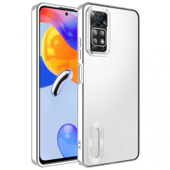 Xiaomi Redmi Note 11 Pro 5G Kılıf Kamera Korumalı Logo Gösteren Zore Omega Kapak - 9