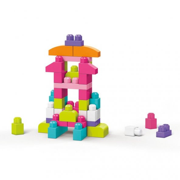 Mega Bloks 60 parçalı Blok Torbaları Mavi/Pembe CYP67 - 4