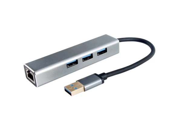 Vcom DH312A Usb 3.0 To USB3.0-3+RJ45 Çoklayıcı