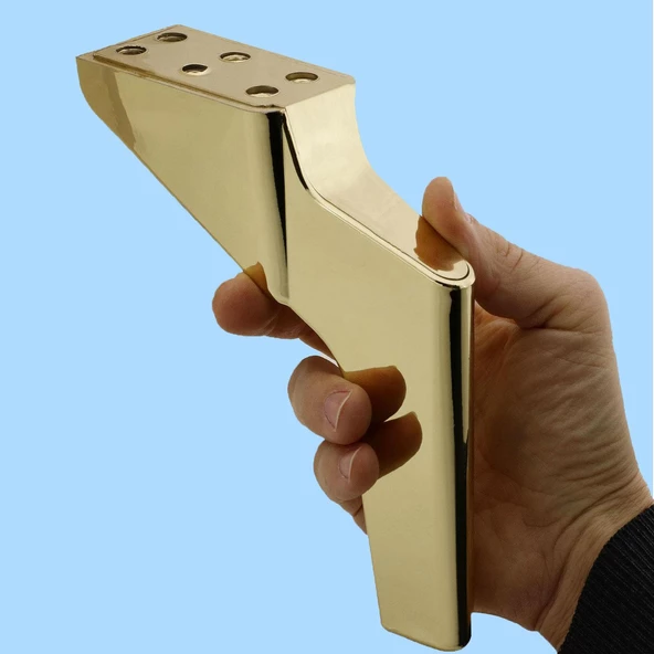 Logan Lüks Mobilya Kanepe Tv Ünitesi Konsol Koltuk Ayağı 19 Cm Plastik Gold Altın Ayakları - 6