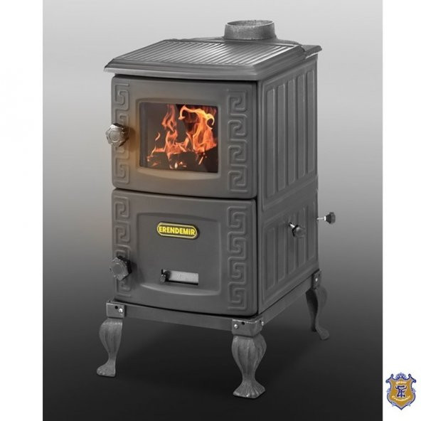 Soba Erendemir Pik Ayaklı Turbo Döküm Siyah Şömine Em803D-P