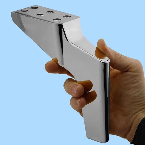 Logan Lüks Mobilya Kanepe Sehpa Tv Ünitesi Koltuk Ayağı 16 Cm Krom Baza Ayakları - Resim 6