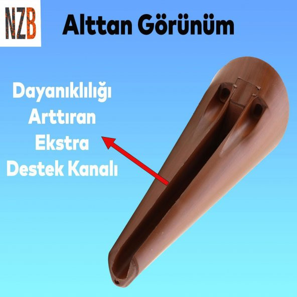 Lüks Mobilya Kanepe Sehpa TV Ünitesi Koltuk Ayağı 18 cm Kahverengi Ahşap Desenli Baza Ayak - 3