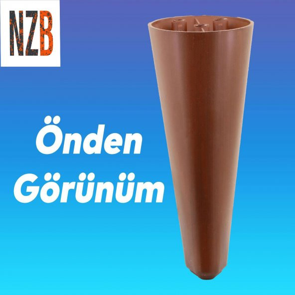 Lüks Mobilya Kanepe Sehpa TV Ünitesi Koltuk Ayağı 18 cm Kahverengi Ahşap Desenli Baza Ayak - 4